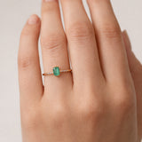 ANNETTE EMERALD AND CZ RING