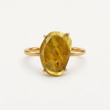 ANILLO CON ZAFIRO AMARILLO BRUTO