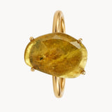 ANILLO CON ZAFIRO AMARILLO BRUTO