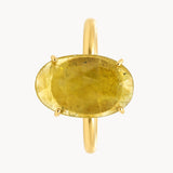ANILLO CON ZAFIRO AMARILLO BRUTO
