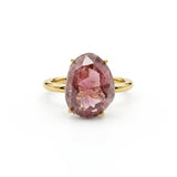 ANILLO CON ZAFIRO COLOR GRANATE EN BRUTO