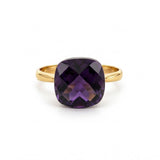 ANILLO CON AMATISTA TALLA CUSHION