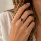 ANILLO CON AMATISTA TALLA CUSHION
