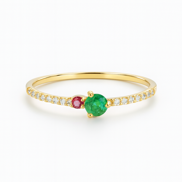 ANILLO ESMERALDAS Y CIRCONITAS FRANZI