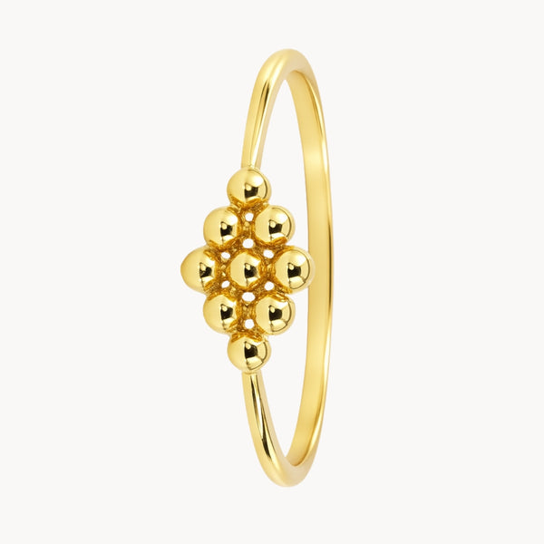 ANILLO BOLITAS ROMBO ANTICA