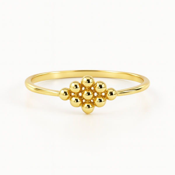 ANILLO BOLITAS ROMBO ANTICA