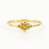 ANILLO BOLITAS ROMBO ANTICA