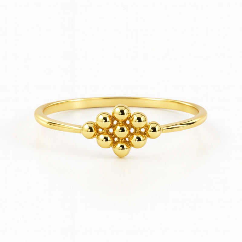 ANILLO BOLITAS ROMBO ANTICA