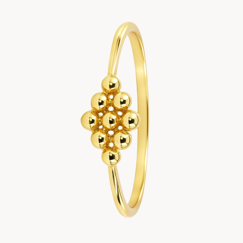 ANILLO BOLITAS ROMBO ANTICA