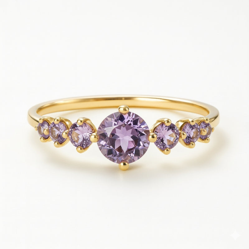 ANILLO CON AMATISTAS KIRSTIN