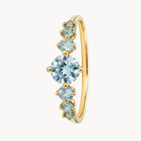 ANILLO CON TOPACIOS AZULES KIRSTIN