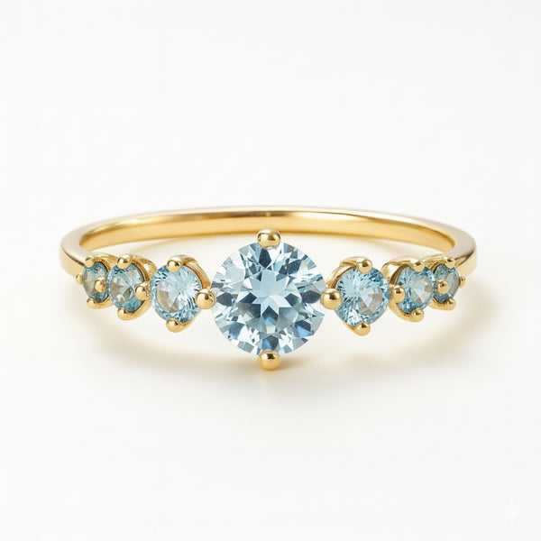 ANILLO CON TOPACIOS AZULES KIRSTIN
