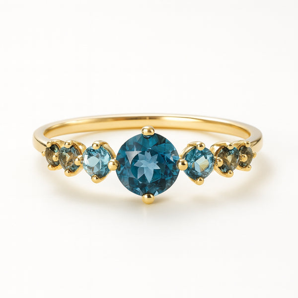 ANILLO CON TOPACIOS LONDON BLUE KIRSTIN
