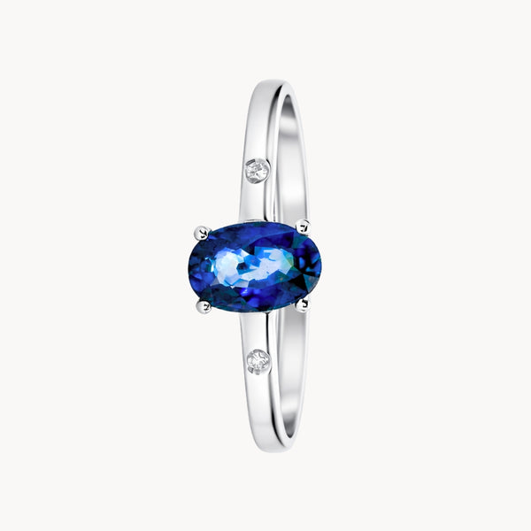 ANILLO ZAFIRO Y CIRCONITAS DOROTA