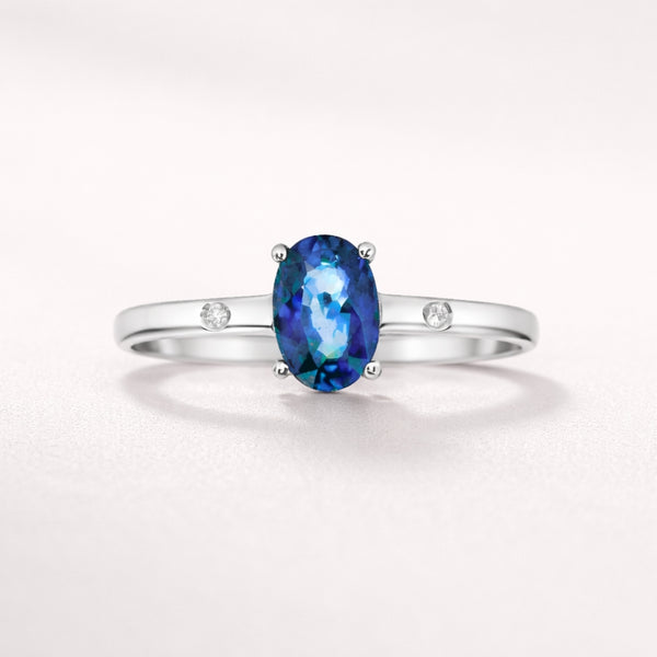 ANILLO ZAFIRO Y CIRCONITAS DOROTA