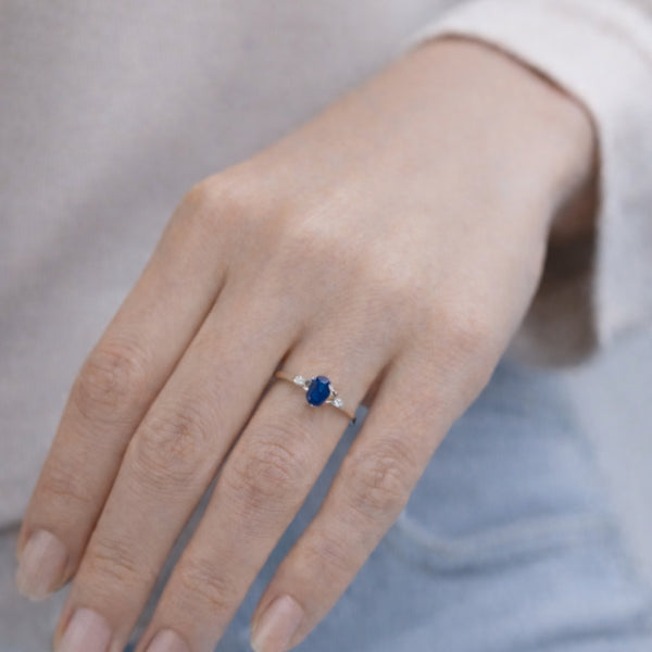 ANILLO ZAFIRO Y CIRCONITAS DOROTA