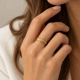 ANILLO ESCALONADO ACANALADO