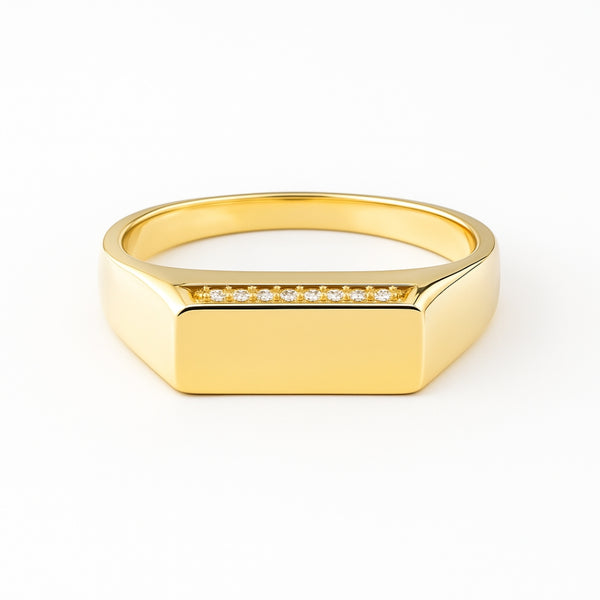 ANILLO SELLO CON CIRCONITAS SELENE