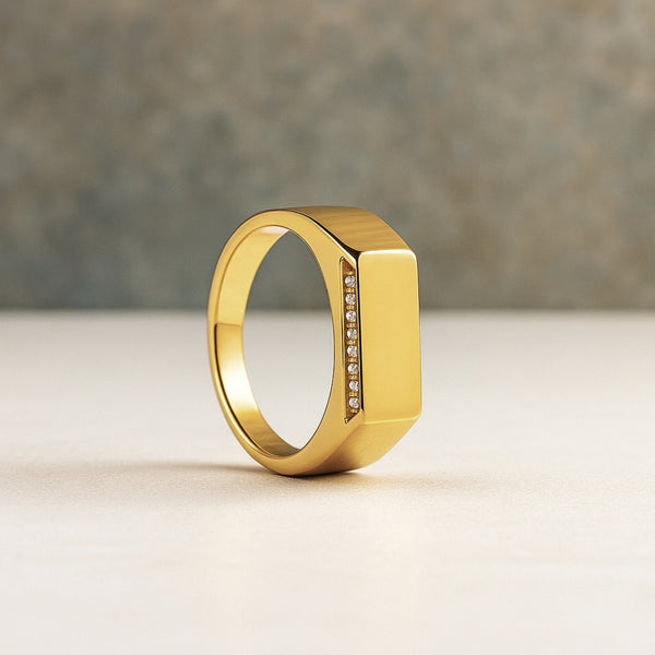 ANILLO SELLO CON CIRCONITAS SELENE