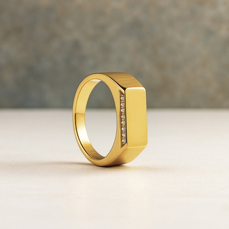 ANILLO SELLO CON CIRCONITAS SELENE