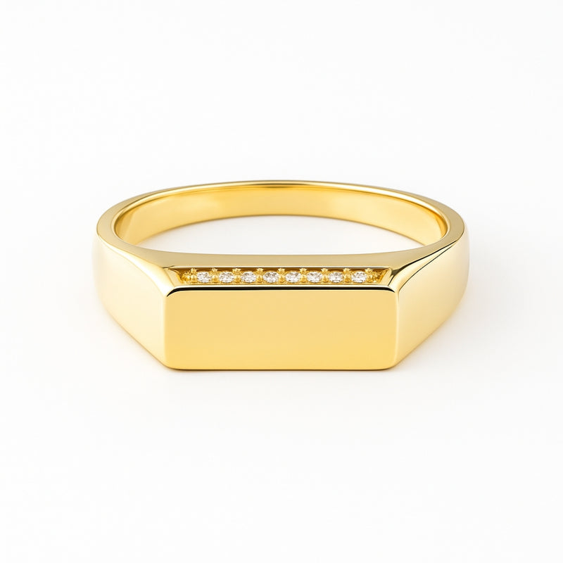 ANILLO SELLO CON CIRCONITAS SELENE