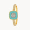 ANILLO ESMALTE TURQUESA Y CIRCONITAS YAEN