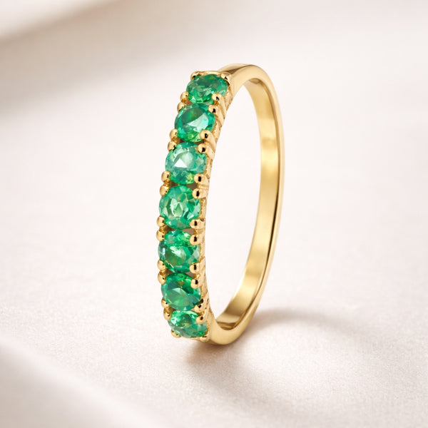 ANILLO CARRIL CON ESMERALDAS LUCIANA