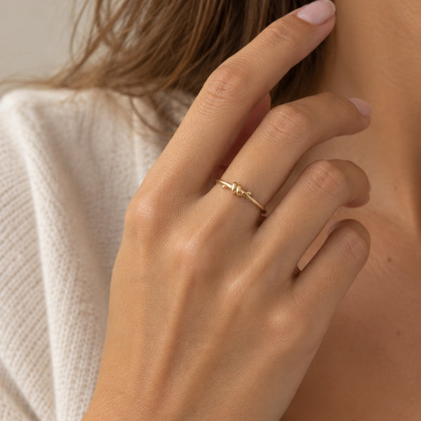 ANILLO NUDO ORO LISO