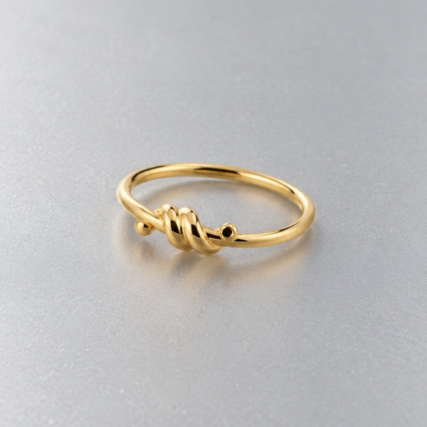 ANILLO NUDO ORO LISO