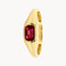 ANILLO SELLO CON RUBI EN TALLA ESMERALDA