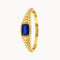 ANILLO SELLO GALLONES CON ZAFIRO EN TALLA ESMERALDA