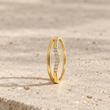 ANILLO DOBLE BANDA PICO CON CIRCONITAS