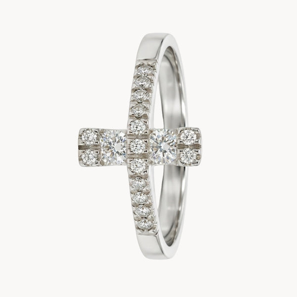 DIAMOND CROSS RING
