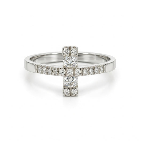 DIAMOND CROSS RING