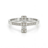 ANILLO CRUZ CON DIAMANTES