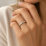 ANILLO BICOLOR CON DIAMANTES BRILLANTES