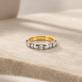 ANILLO BICOLOR CON DIAMANTES BRILLANTES