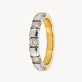 ANILLO BICOLOR CON DIAMANTES BRILLANTES