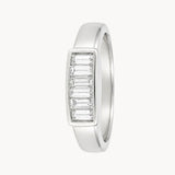 ANEL DE DIAMANTES BAGUETTE EM FILEIRA