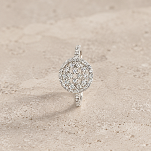ANILLO CIRCULO DE DIAMANTES NATURALES
