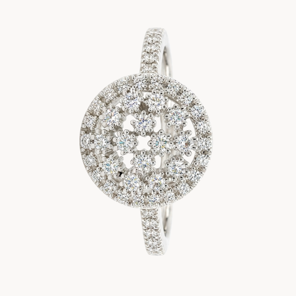 ANILLO CIRCULO DE DIAMANTES NATURALES
