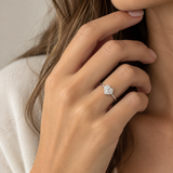 ANILLO ROSETON CORAZON DE DIAMANTES