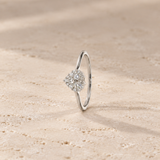ANILLO ROSETON CORAZON DE DIAMANTES