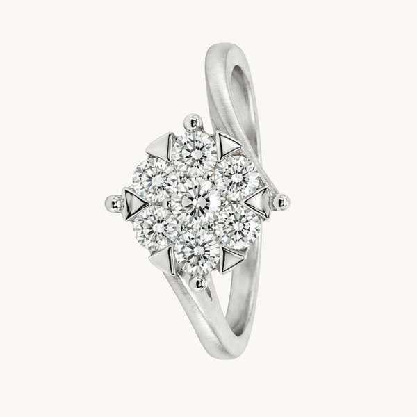 ANILLO FLOR CON DIAMANTES