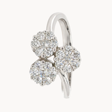 ANILLO TREBOL DIAMANTES NATURALES