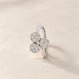 ANILLO TREBOL DIAMANTES NATURALES