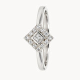 ANILLO ROMBO CON DIAMANTES