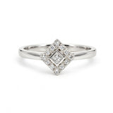 ANILLO ROMBO CON DIAMANTES