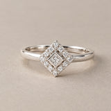 ANILLO ROMBO CON DIAMANTES
