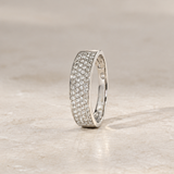 ANILLO BANDA PAVE DE DIAMANTES BRILLANTES